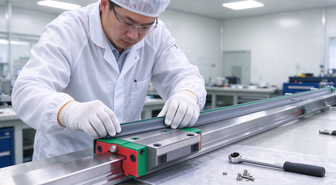 2026年CG系列抗扭矩型滚珠直线导轨安装指南：防尘覆盖带安装与螺栓锁紧顺序步骤对比